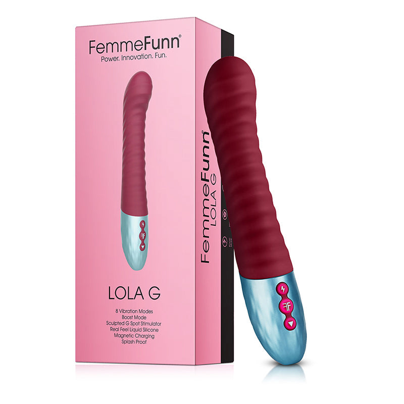 FemmeFunn Lola G Rechargeable Silicone G-Spot Vibrator Maroon - Fantasies Boutique