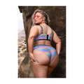 Fantasy Lingerie Vibes Love is Love Underboob Cutout Top & Cheeky Panty Rainbow Holo Queen Size - Fantasies Boutique