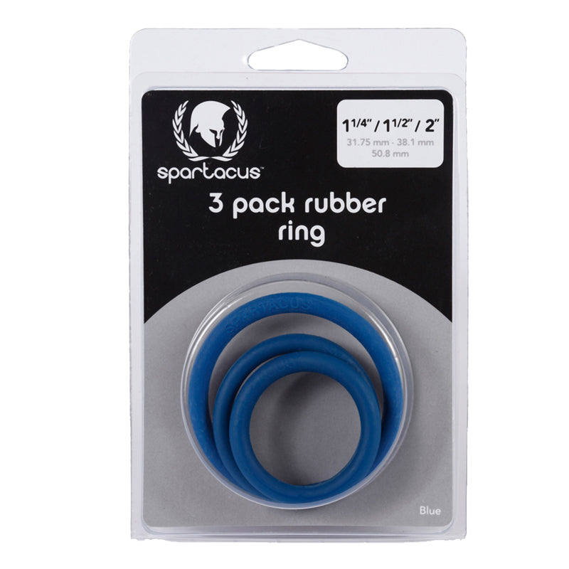 Spartacus Cock Ring Set (3 RubberRings/Blue) - Fantasies Boutique