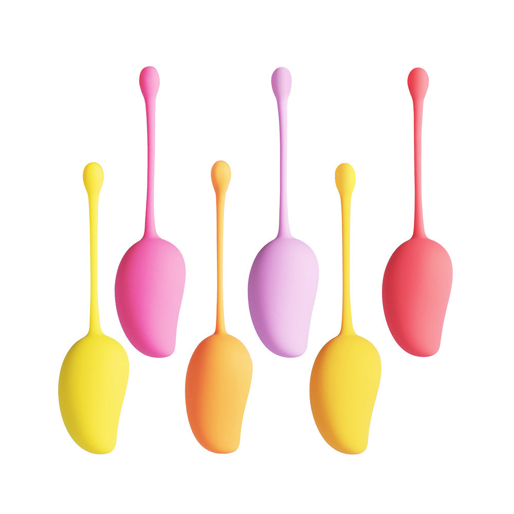Honey Play Box Mango Tropical Weighted Kegel Ball 6-Piece Exercise Set Assorted Color - Fantasies Boutique