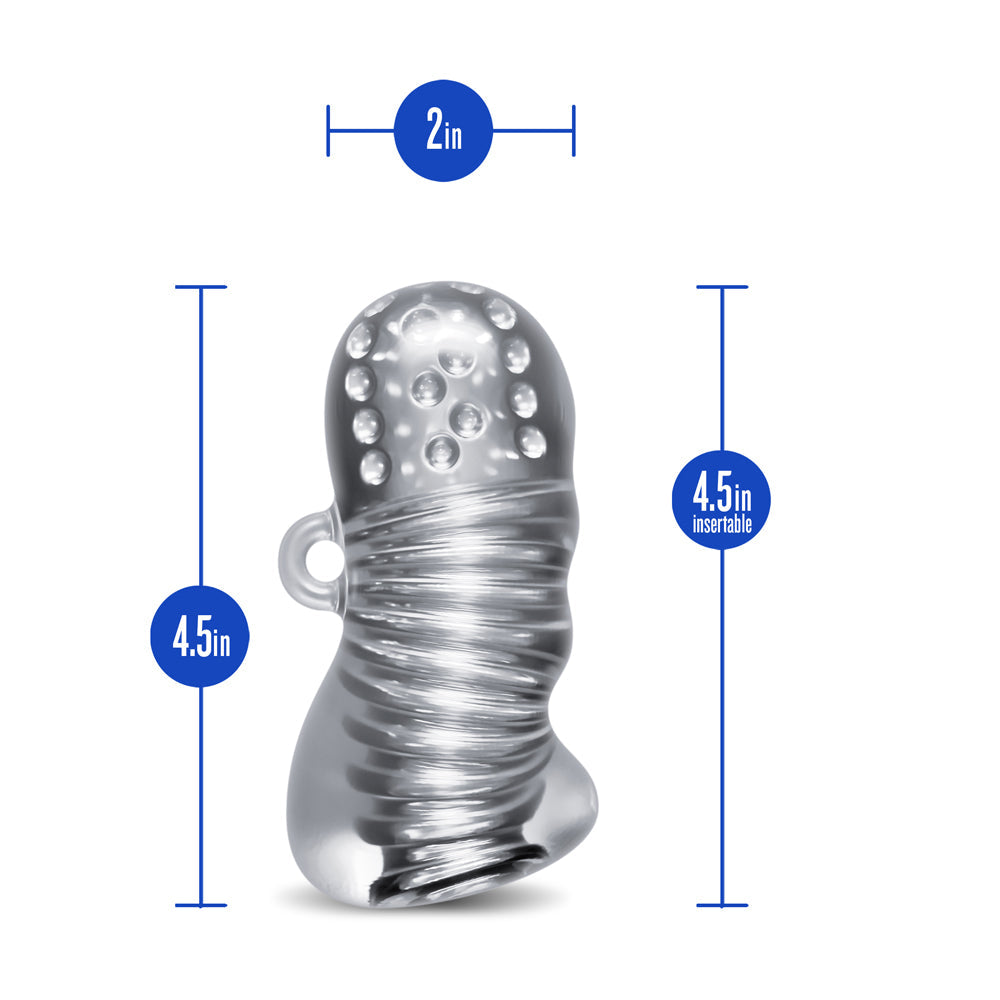 RIZE! Squeezy Ergonomic Stroker Clear - Fantasies Boutique