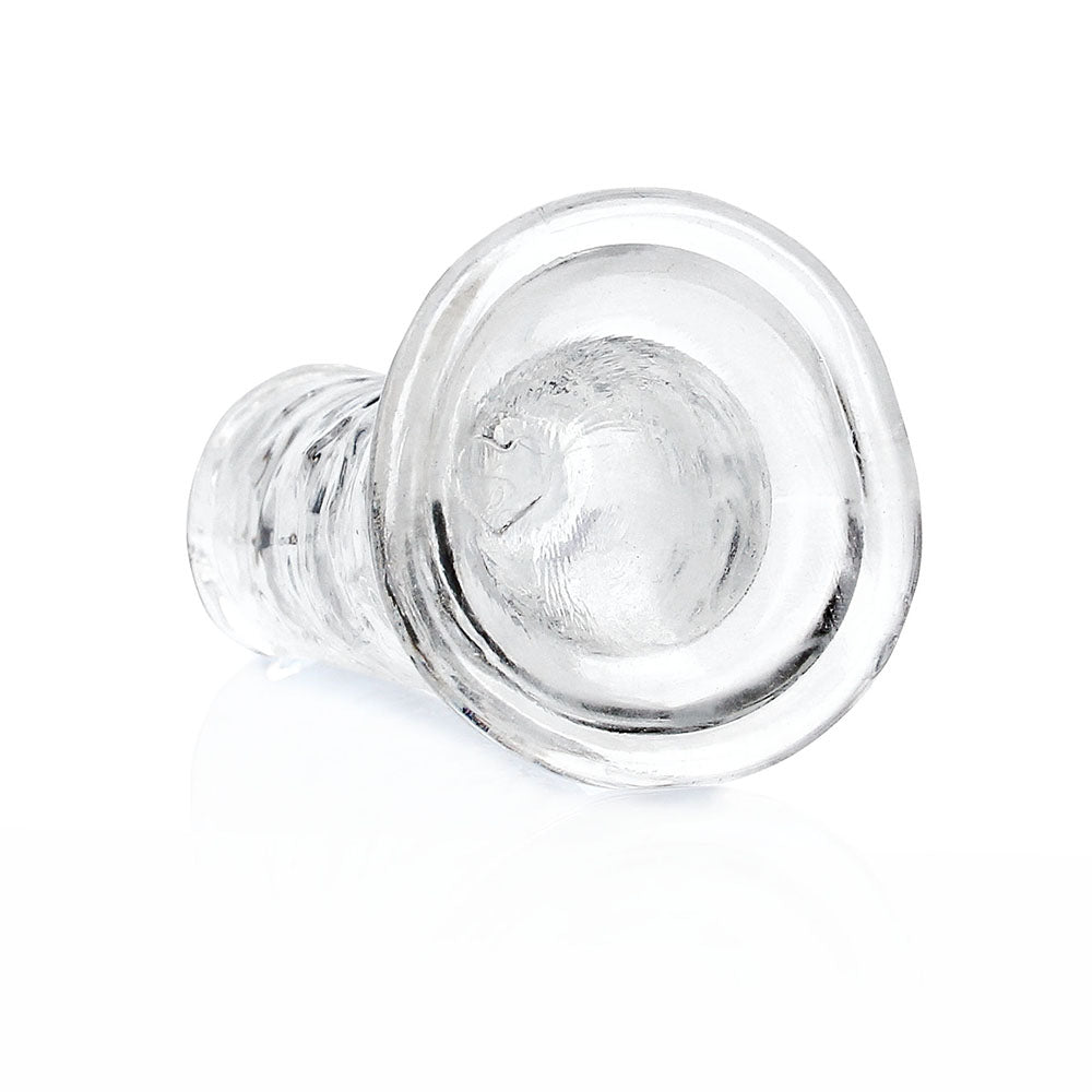 RealRock Crystal Clear Straight 6 in. Dildo Without Balls Clear - Fantasies Boutique