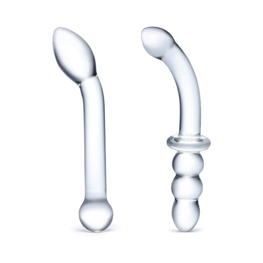 Glas 2-Piece G-Spot Pleasure Glass Dildo Set - Fantasies Boutique