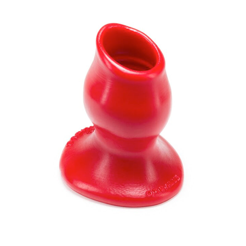 OxBalls Pighole-2, Hollow Plug, Medium, Red - Fantasies Boutique
