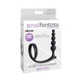 Pipedream Anal Fantasy Collection Silicone Ass-Gasm Cockring Anal Beads Black - Fantasies Boutique