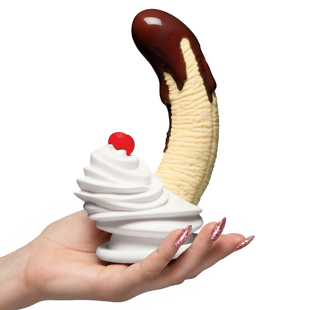 Simply Sweet Chocolate Dipped Banana Split Premium Silicone Dildo