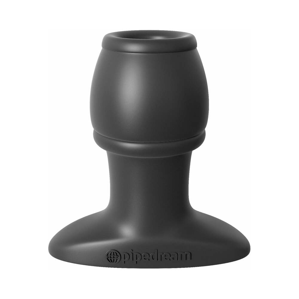 Pipedream Anal Fantasy Collection Silicone Open Wide Tunnel Plug Black - Fantasies Boutique