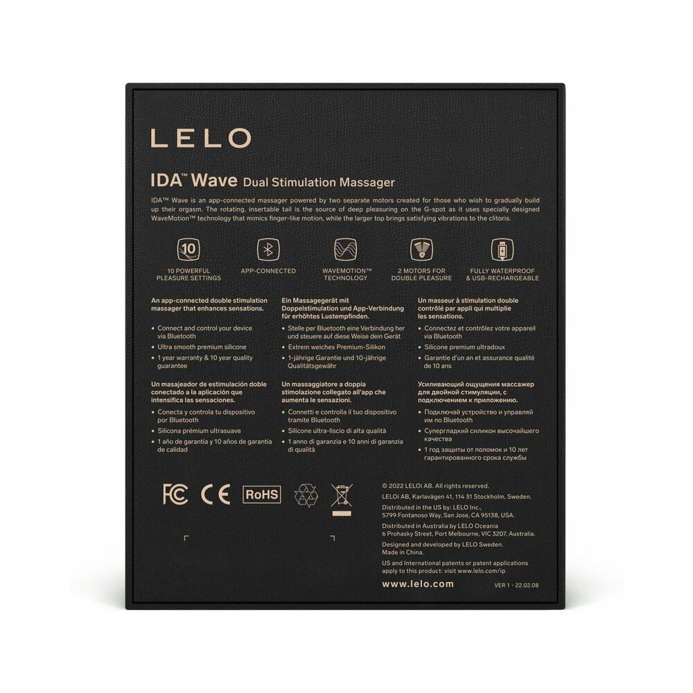 LELO IDA Wave Rechargeable Dual Stimulator Black - Fantasies Boutique