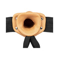 RealRock Realistic 10 in. Vibrating Hollow Strap-On Tan - Fantasies Boutique