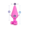 Blush Play with Me Naughty Candy Hearts 'Be Mine' Anal Plug Pink - Fantasies Boutique