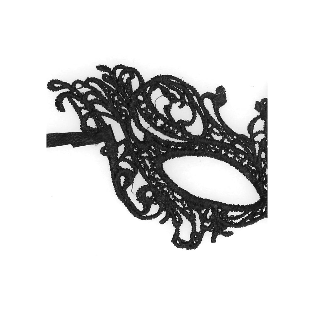 Ouch! Black & White Royal Lace Eye Mask Black - Fantasies Boutique