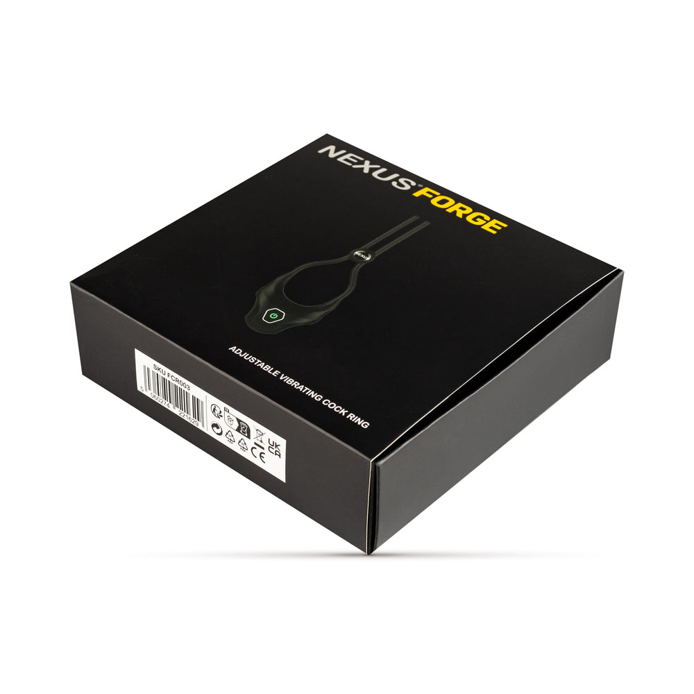 Nexus Forge Adjustable Vibrating Cock Ring Black - Fantasies Boutique