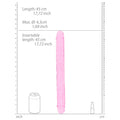 RealRock Crystal Clear Double Dong 18 in. Dual-Ended Dildo Pink - Fantasies Boutique