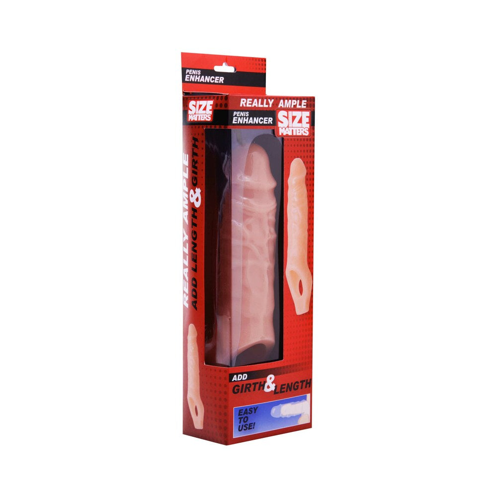 Size Matters Really Ample Penis Enhancer Sheath (White) - Fantasies Boutique