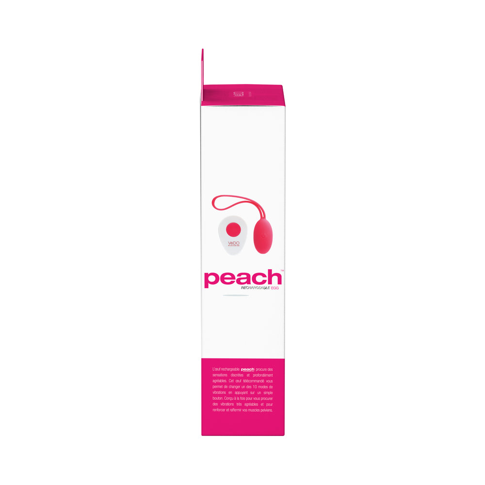 VeDO Peach Rechargeable Egg Vibe - Foxy Pink