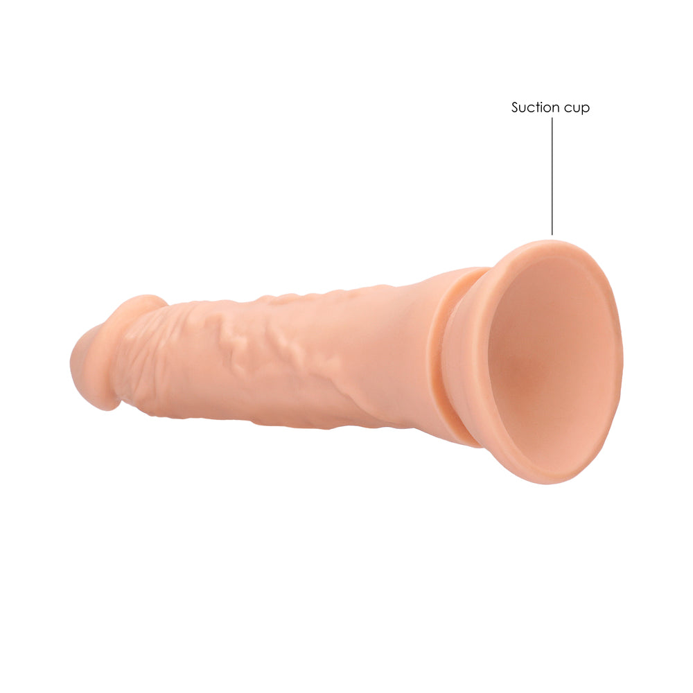 RealRock Realistic 9 in. Dildo With Suction Cup Beige - Fantasies Boutique