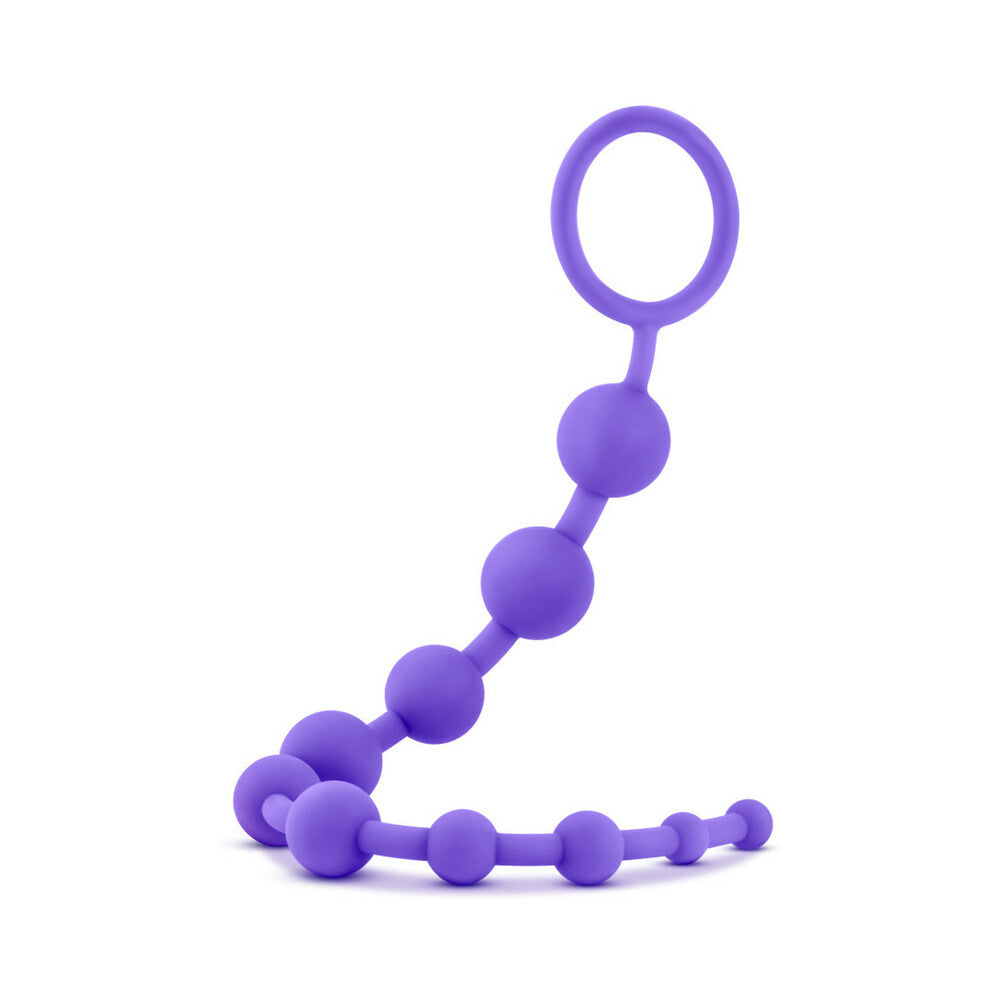 Blush Luxe Silicone 10 Beads for Anal Play Purple - Fantasies Boutique