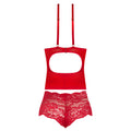 Magic Silk Sugar High Plunge Bustier & Boy Short Set Red Queen Size