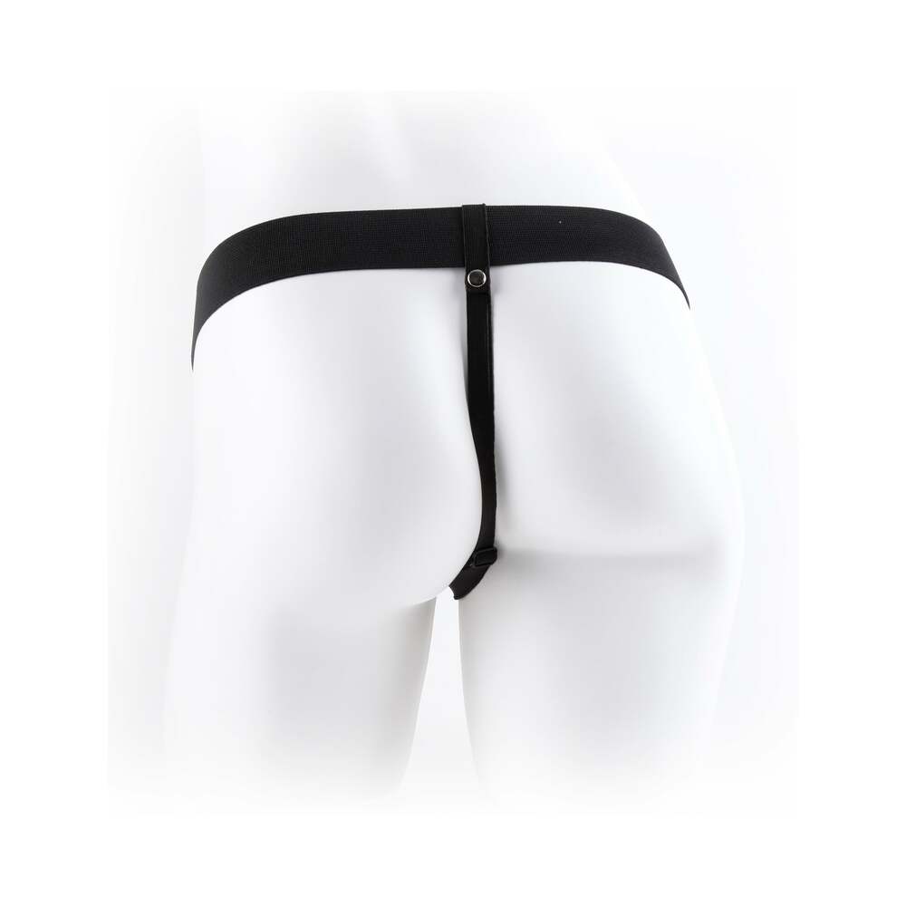 Fetish Fantasy Series 9 in. Hollow Strap-On with Balls Brown/Black - Fantasies Boutique