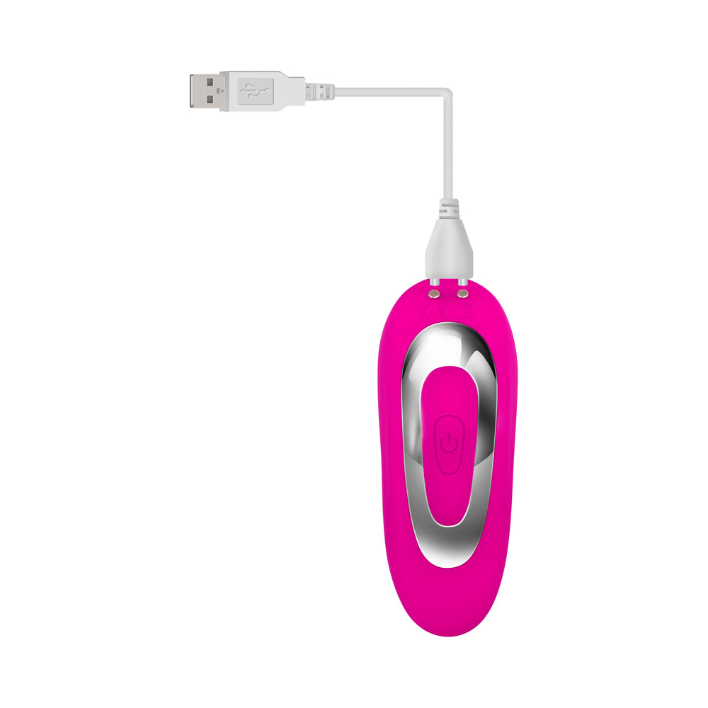 Adam & Eve Rechargeable Remote-Controlled Silicone Dual Entry Vibrator Pink - Fantasies Boutique