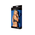 Black Label Harness with Adjustable Choker Black/Rose Gold OS Hanging - Fantasies Boutique