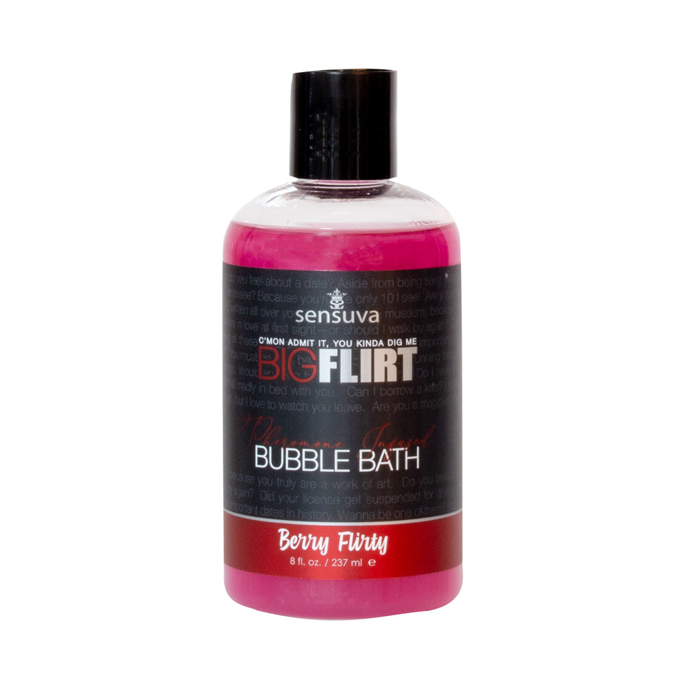 Sensuva Big Flirt Pheromone-Infused Bubble Bath Berry Flirty 8 oz. - Fantasies Boutique