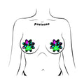 Pastease Vibrant Neon Paint Splatter Petal Breast Pasties
