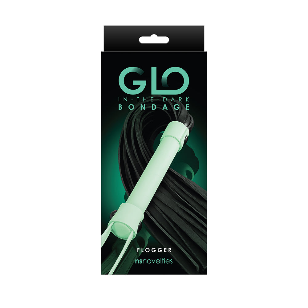 GLO Bondage Flogger Green - Fantasies Boutique
