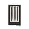 Ouch! Urethral Sounding Silicone Screw Plug Set Black 9 mm / 13 mm / 16.5 mm