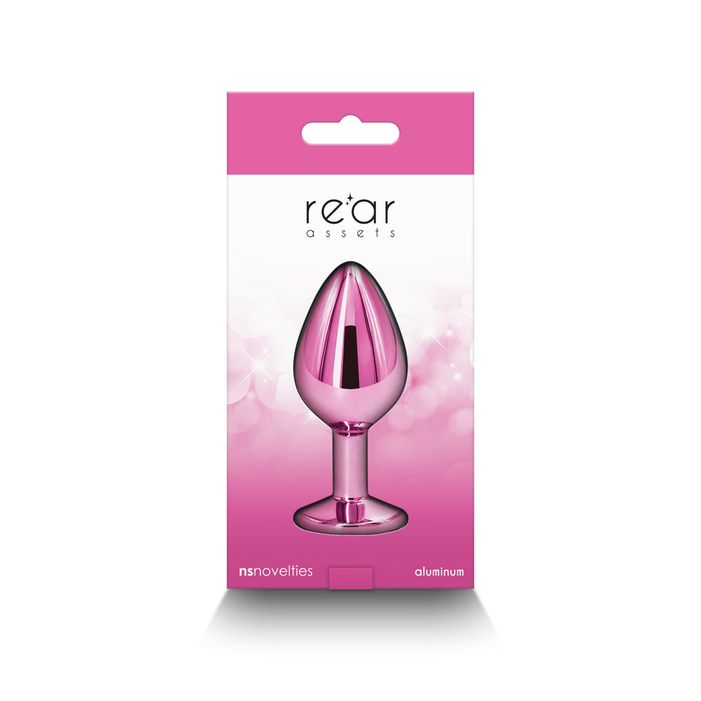 Rear Assets Metal Anal Plug Medium Pink