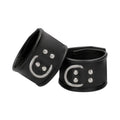 Ouch! Pain Saddle Leather Adjustable Restraint Handcuff With Padlock Black - Fantasies Boutique
