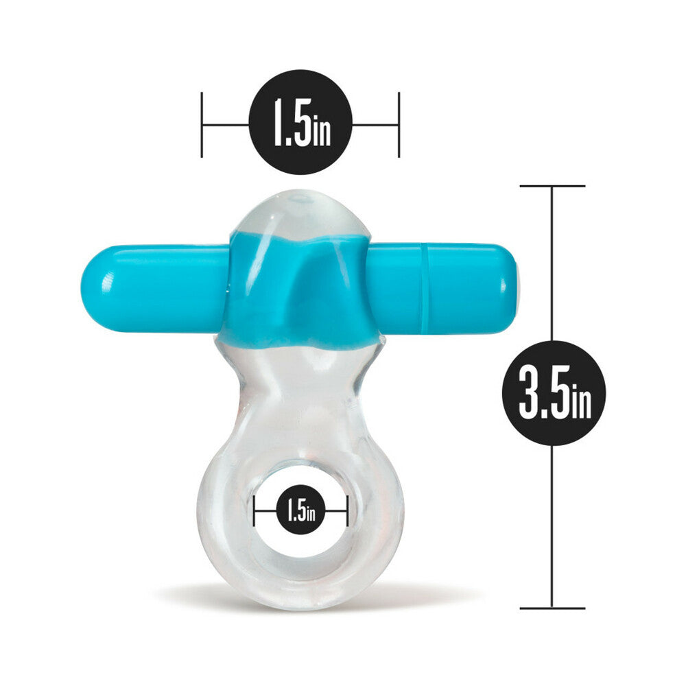 Blush Play with Me Delight Vibrating C-Ring Blue - Fantasies Boutique