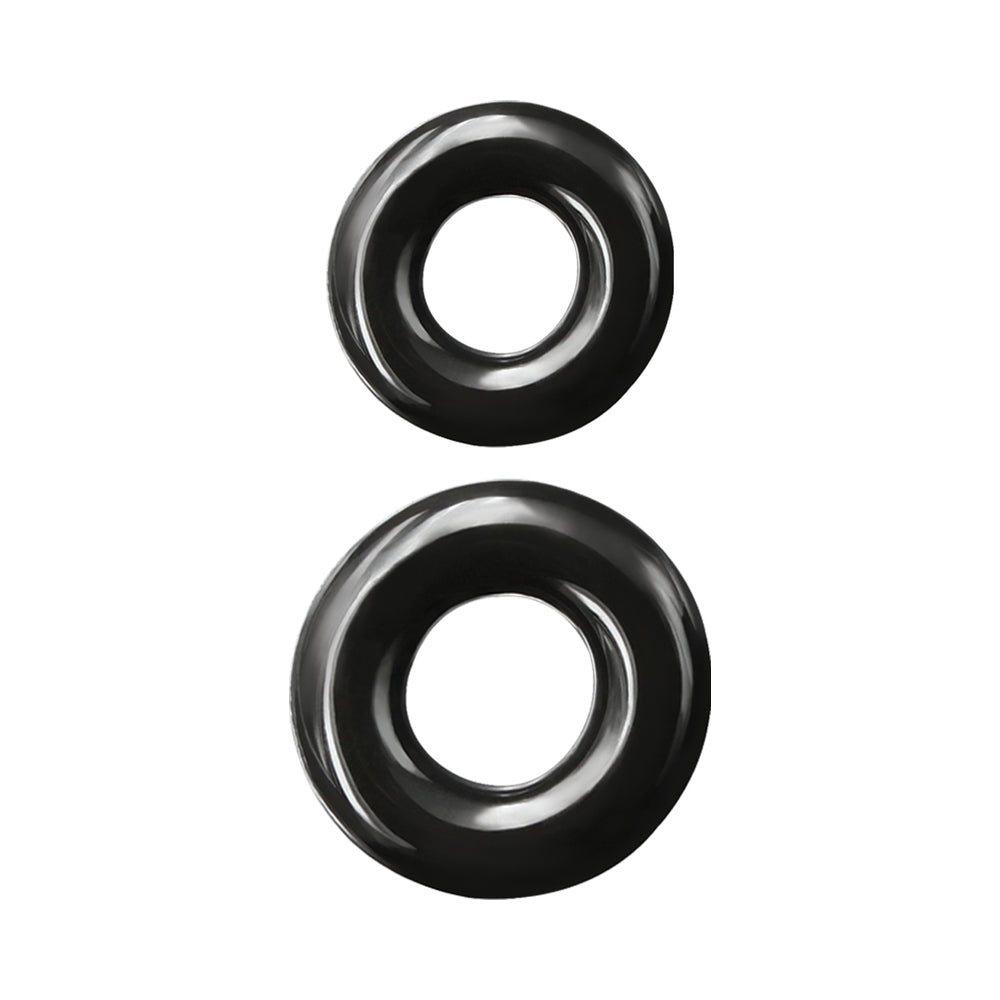 Renegade Double Stack Cock Rings 2-Pack Black - Fantasies Boutique
