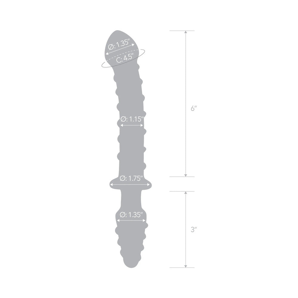 Glas 10 in. Mr. Swirly Double Ended Glass Dildo & Butt Plug - Fantasies Boutique