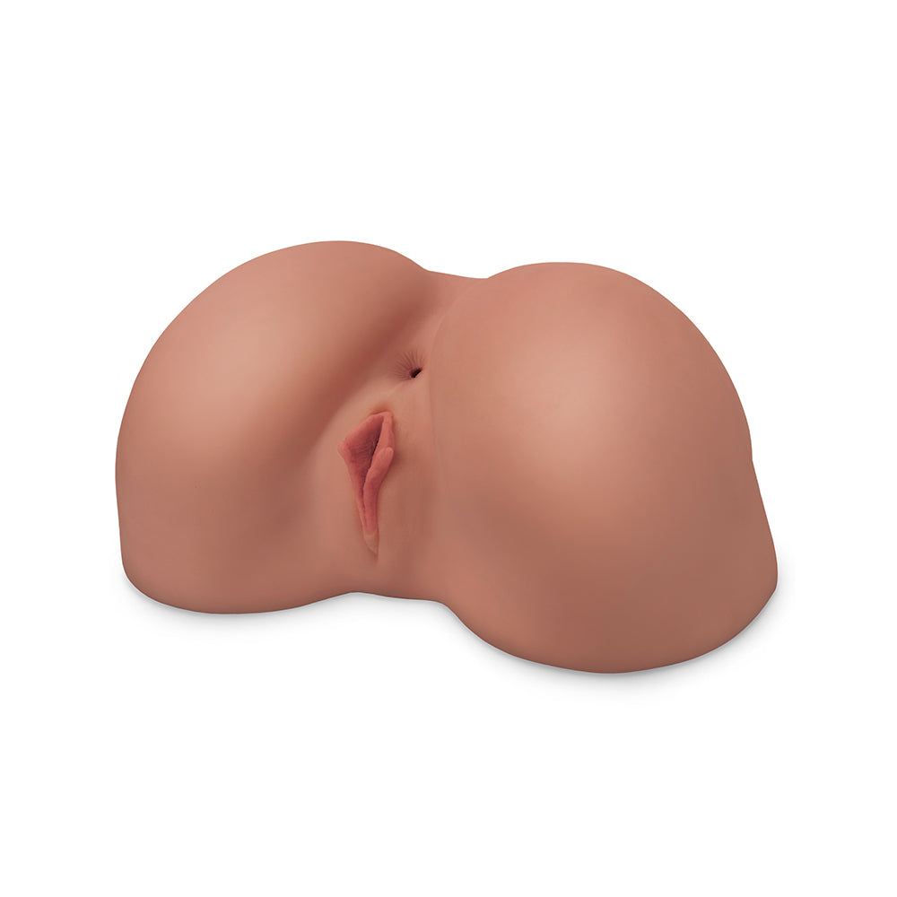 PDX Plus Perfect 10 Booty Dual Entry Masturbator Tan - Fantasies Boutique