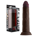 Shaft Model J: 8.5 in. Dual Density Silicone Dildo Mahogany - Fantasies Boutique
