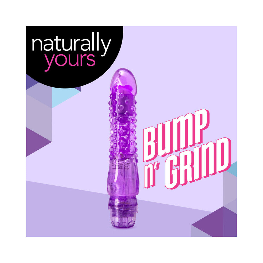 Naturally Yours Bump n' Grind Textured Slimline Vibrator Purple - Fantasies Boutique