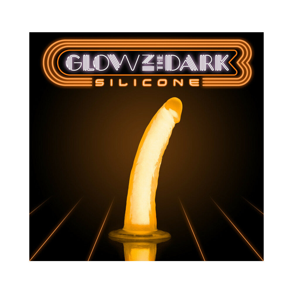 Blush Neo Elite Glow in the Dark Viper 7 in. Dual-Density Dildo Neon Orange - Fantasies Boutique
