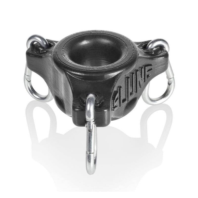 OxBalls Slung, Ballstretcher With 3 Carabiners, Black - Fantasies Boutique