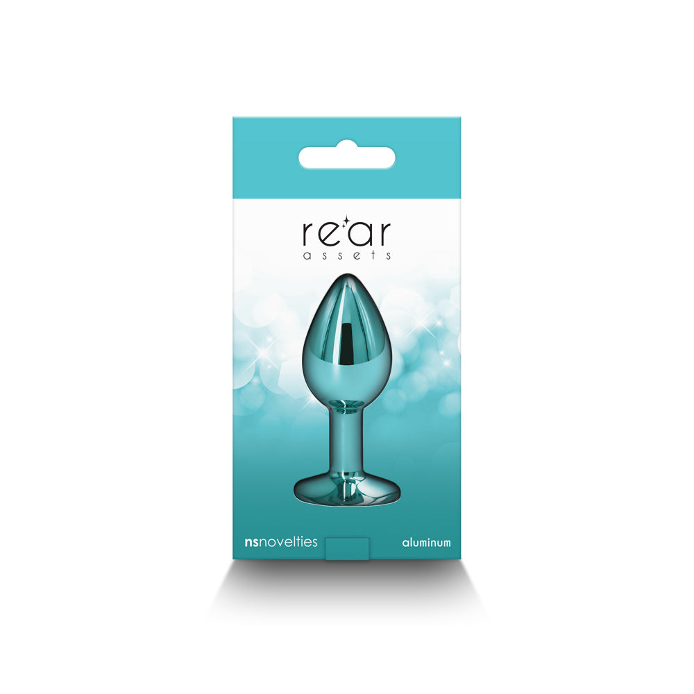 Rear Assets Metal Anal Plug Small Teal - Fantasies Boutique