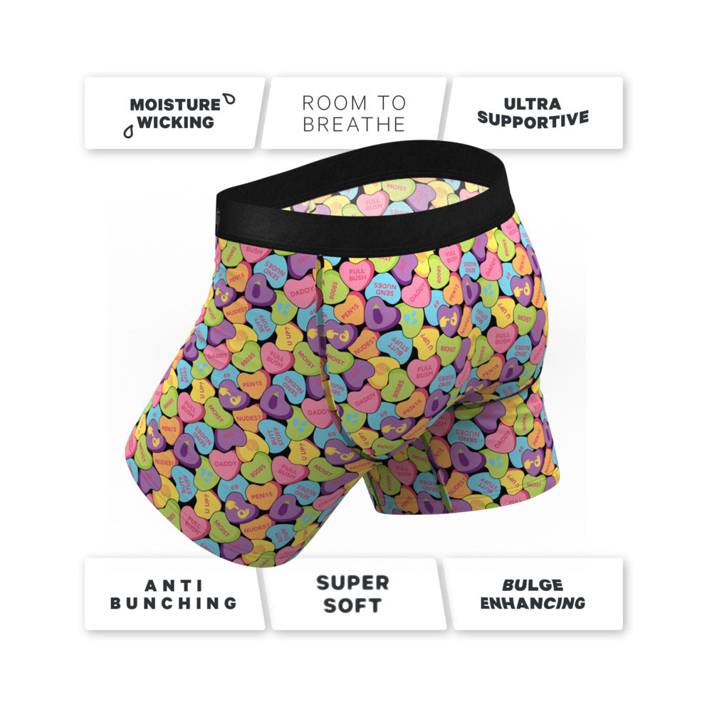 Shinesty The Candy Crush Candy Hearts Ball Hammock Pouch Underwear with Fly L
