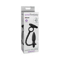 Anal Fantasy Collection Vibrating Silicone Ass-Kicker With Cockring Black