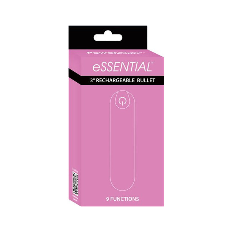 Powerbullet eSSENTIAL Rechargeable 3 in. Bullet Vibrator Pink - Fantasies Boutique