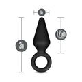 Blush Anal Adventures Platinum Silicone Loop Plug Small Black - Fantasies Boutique