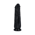 RealRock Two in One 9 in. / 10 in. Dildo Black - Fantasies Boutique