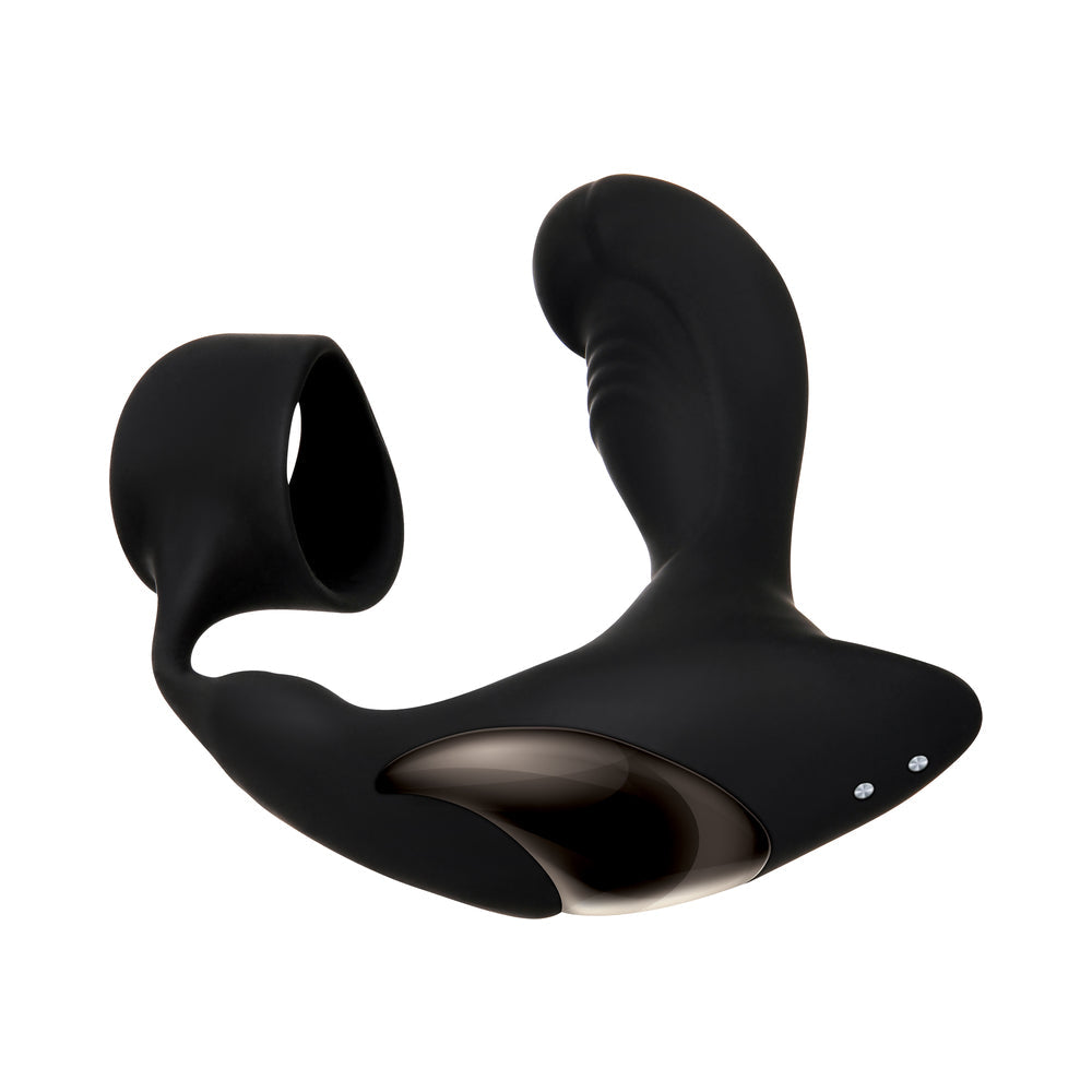 Zero Tolerance Strapped & Tapped Heating, Vibrating Prostate Massager, C-Ring Black