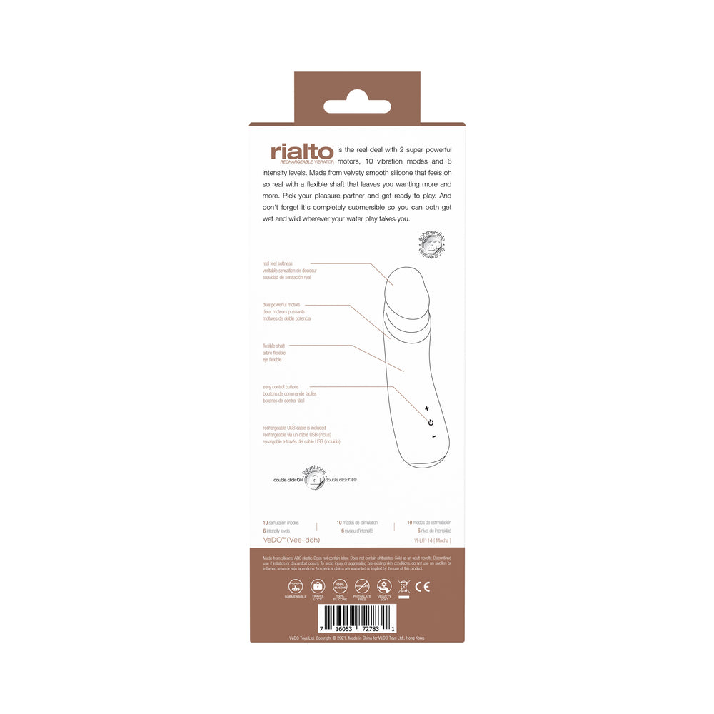 Vedo Rialto Rechargeable Vibe Mocha - Fantasies Boutique