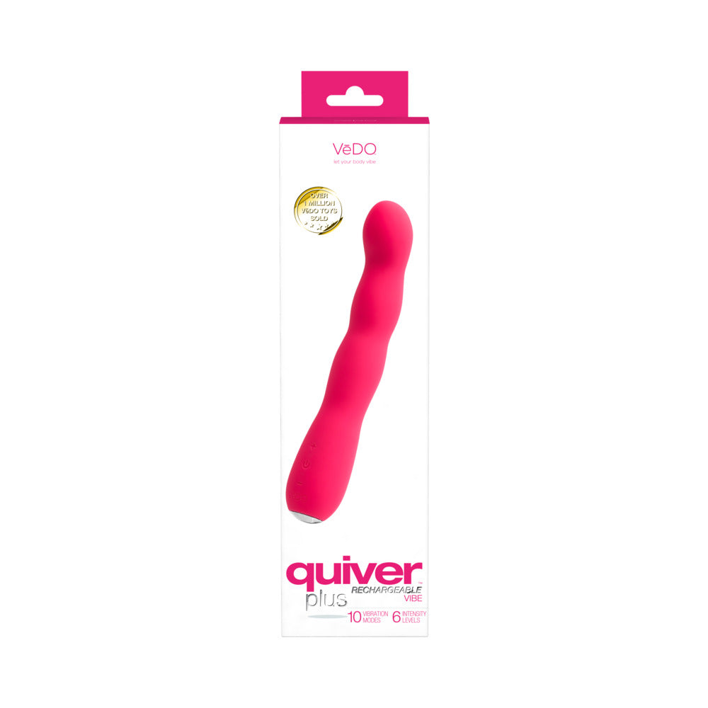 VeDO Quiver Plus Rechargeable Vibe Foxy Pink - Fantasies Boutique