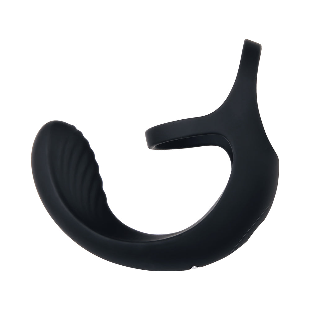 Zero Tolerance Vibrating Ball Cradle Rechargeable Remote-Controlled Silicone Cockring Black - Fantasies Boutique