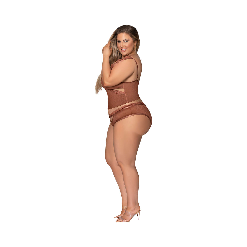 Magic Silk Caramel Kiss Cami & Boyshort Caramel Queen Size - Fantasies Boutique